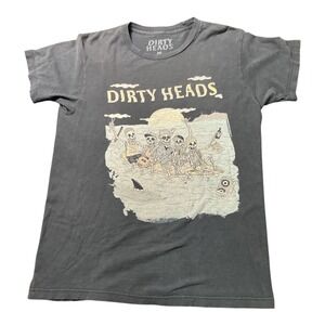 Dirty Heads Fall 2018 Concert Tour T-Shirt Mens Medium Gray Skeleton Graphic TEE